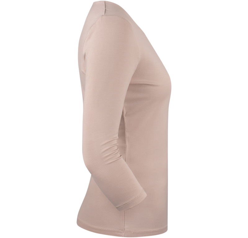 3/4-ärmad bastopp Ladies Soft Sleeve dusty pink höger.