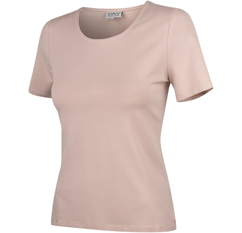 T-shirt Ladies Soft Short Sleeve dusty pink.